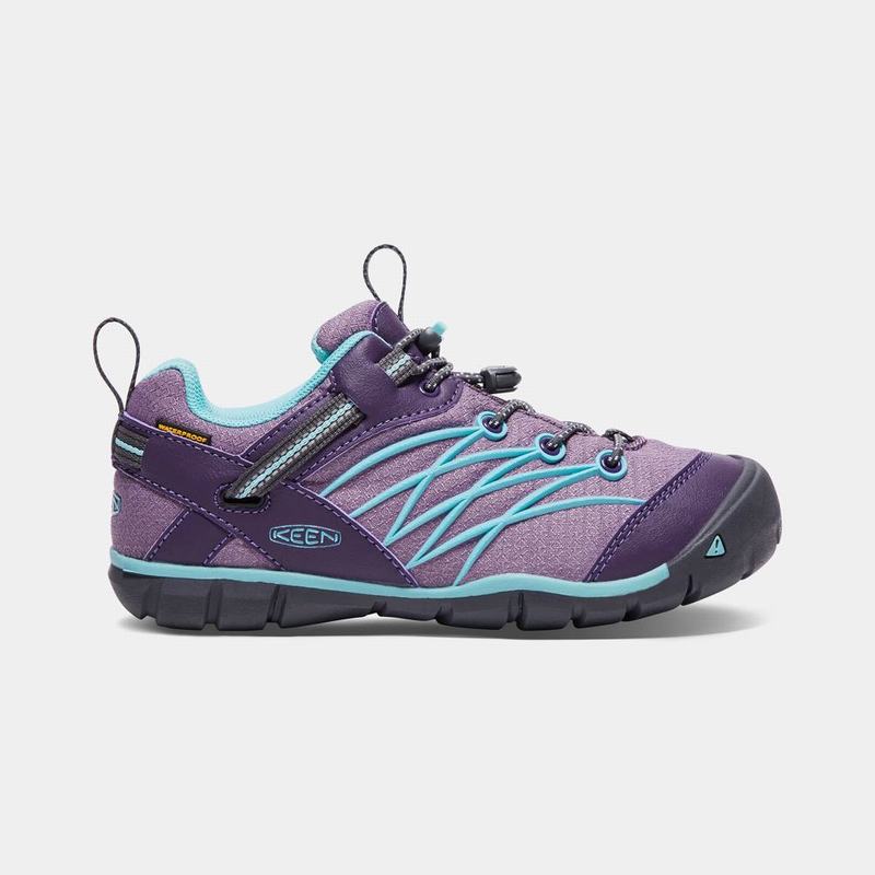 Keen Chandler Waterproof Cnx Kids Hiking Shoes Purple/Turquoise Factory Outlet NZ (9875-VOGCU)